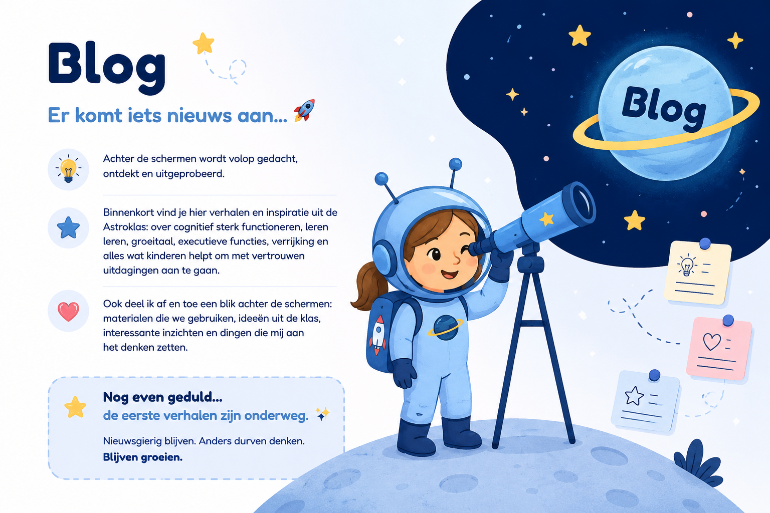 Blog &ndash; er komt iets nieuws aan